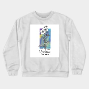February Birth flower - Primrose Crewneck Sweatshirt